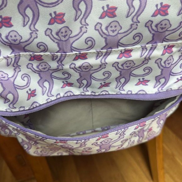 Roller Rabbit Pink Monkey Colby Backpack - Picture 7 of 12